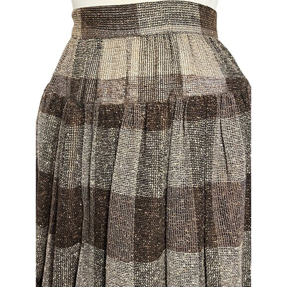 Carole Little for Saint Tropez West Midi Skirt SZ 6 Plaid Boho Chic Y2K - Picture 9 of 12